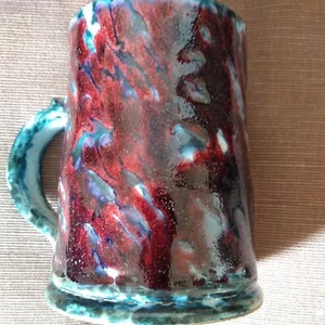 Studio Pottery Stoneware Mug Slip Glazed - Picture 1 of 6