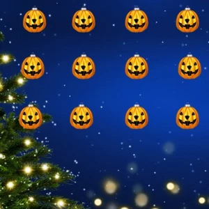 12 Stück Jack O Laterne Christbaumschmuck Herbst Halloween Ornament 2024 - Bild 1 von 6