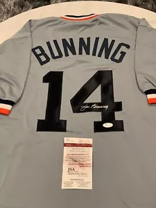 Jim Bunning Autographed/Signed Jersey JSA COA Detroit Tigers - Picture 1 of 8
