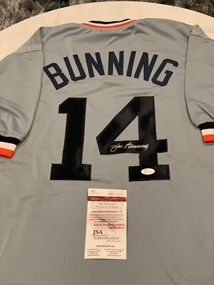 Jim Bunning Autographed/Signed Jersey JSA COA Detroit Tigers - Image 1 of 4