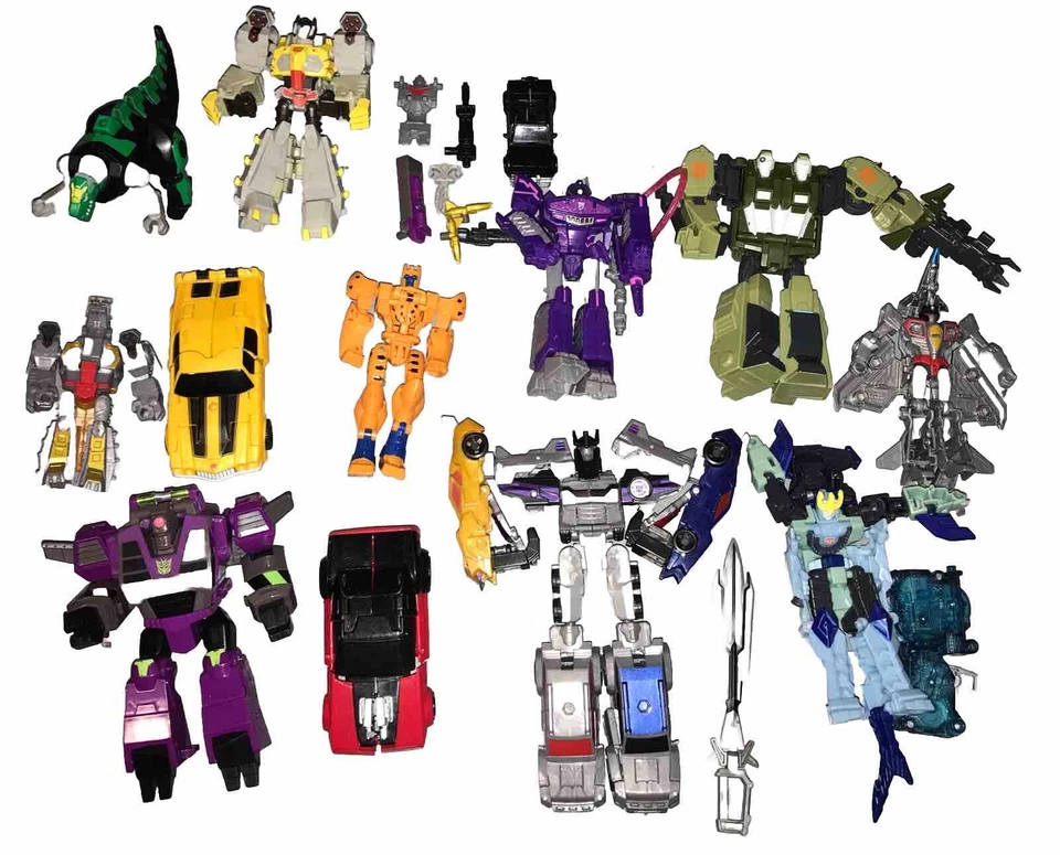 Transformers lot of 13 figures W/some Weapons 2015 Menasor Combiner Force  sword - Image 1 of 4