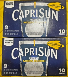 4X🔵 New Limited Edition Capri Sun Moon Punch Wild Cherry Glow Dark Box 60 FL OZ - Picture 1 of 5