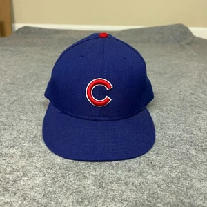 Vintage Chicago Cubs Mens Hat 7 3/8 Blue 59Fifty New Era Fitted Wool MLB USA - Picture 1 of 10
