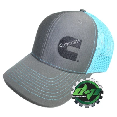 Cummins trucker hat ball mesh richardson blue black teal snap back cumming - Image 1 of 2