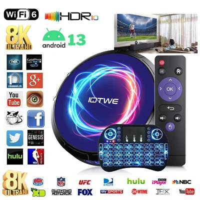 Android 13.0 TV BOX 128 GB 4 GB Smart 8K HD 5G WIFI6 H616 Media Player Quad core - Bild 1 von 4