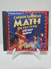 Broderbund Carmen Sandiego MATH DETECTIVE ACME Agent Handbook CD-ROM Ages 8-14