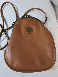 Capezio Vintage KISS Lock Faux Leather Crossbody Bag - Picture 1 of 7