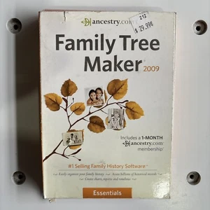 Family Tree Maker 2009 Essentials PC Software Ancestry - Picture 1 of 11