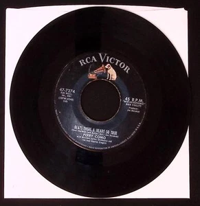 PERRY COMO MOON TALK/BEATS THERE A HEART SO TRUE/RCA VICTOR RE VINYL 45 VG 34-71 - Picture 1 of 2