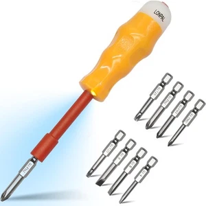 Lighted Insulated Screwdriver Set - Voltage Tester Screwdriver - 9 Piece with... - Picture 1 of 7