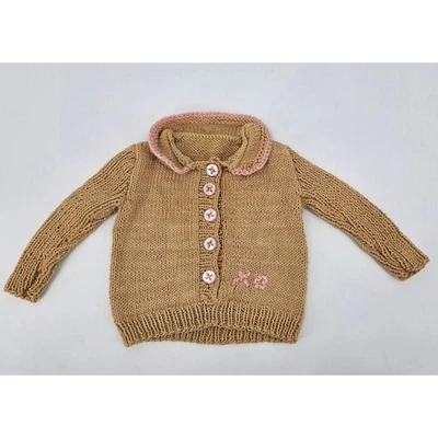 Suéter Tejido Hecho a Mano Twee Grandmacore XO - Talla 12 Meses Foto 1 de 3