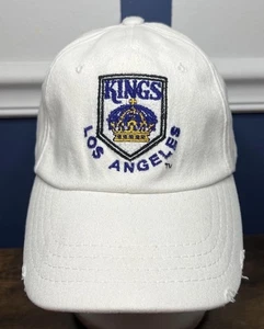 Cappello Berretto Flexfit Los Angeles Kings Marca Retrò Bianco Sporco Indossato L/XL - Foto 1 di 5