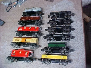 Vintage Lot of 11 Prewar Tin Litho Lionel O Gauge Freight Cars LOT ( A ) - Picture 1 of 14