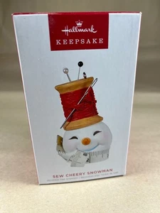 2022 Hallmark Keepsake Ornament - SEW CHEERY SNOWMAN - Picture 1 of 8