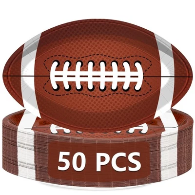 50 PIEZAS Platos de Fútbol - Platos de Papel Desechables para Deportes Fiestas de Cumpleaños Foto 1 de 4
