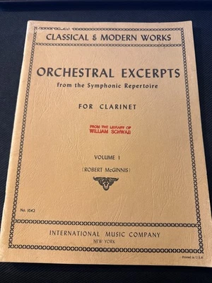 Orchestral Excerpts for Clarinet by McGinnis International Music Book Vol. I - Image 1 of 4