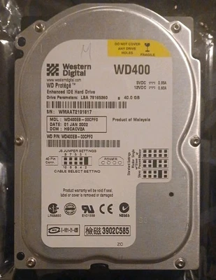 Western Digital WD400BB-75JHC0 40GB Internal 7200RPM 3.5" (WD400BB - 75JHC0) HDD - Image 1 of 2