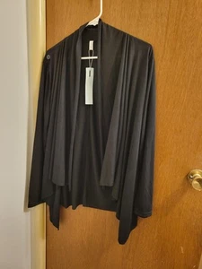 Dressfo Womens Plus Size XXXL Black Open Layering Top New Nwt - Picture 1 of 19