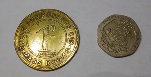 Ausgefallene Wertmarke Zyklus Bauteile Messräume Industrie Firma Antik Vintage - Bild 1 von 2