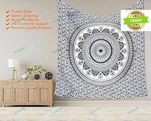 Tapiz étnico de algodón hecho a mano mandala hippie boho decoración de dormitorio gitano - Imagen 1 de 6