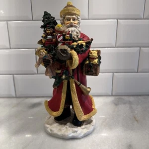 Babbo Natale vintage in resina con colore albero di Natale dipinto a mano - Foto 1 di 6
