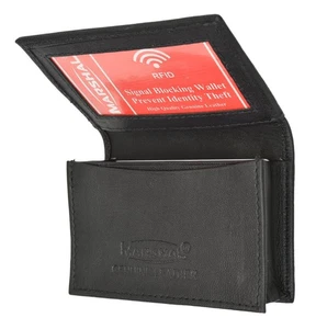 ® RFID Blocking Mens Leather Expandable Business Card Case Wallet - Picture 1 of 7