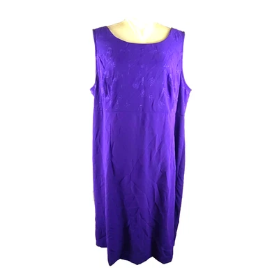 Sag Harbor Women's Dress Jumper Size 20 W Purple A Line Midi Modest - Image 1 of 4