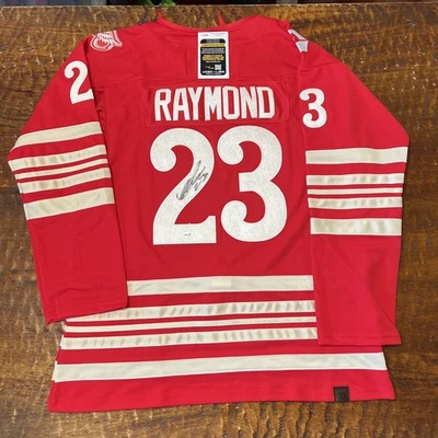 Lucas Raymond Signed Detroit Red Wings Jersey JSA Coa Autographed - Image 1 of 4