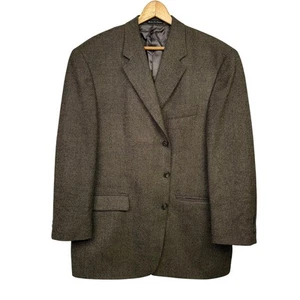 Ralph Lauren Lambswool Blazer Sports Coat Size 46R Black Label Brown Tan Jacket - Picture 1 of 9