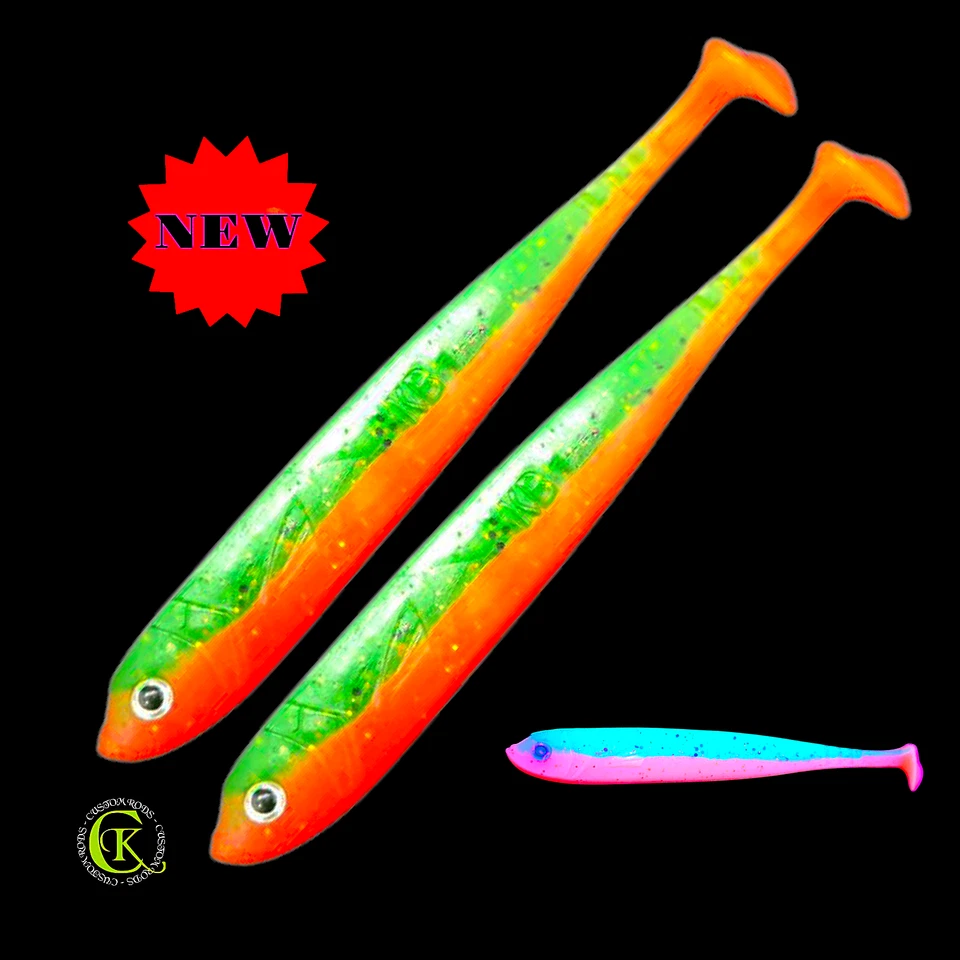 2x Gummifisch 13cm Stint Shad Kauli Uklei Ukel Kunstköder Zander Barsch Hecht 31 - Bild 1 von 1