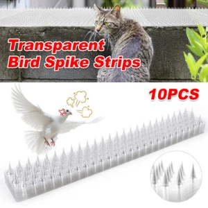 10pcs Clear Anti Bird Spikes for Indoor and Outdoor Bird Repellent Mat Set AU - Picture 1 of 12