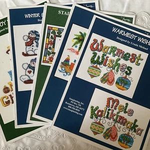Imaginating Inc Christmas Winter Cross Stitch Patterns Lot of 5 Ursula Michael - Picture 1 of 11