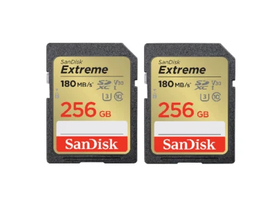 256GB Sandisk Extreme SDXC Memory Card Class 10 UHS-I (SDSDXVV-256G-GNCIN) x2 - Image 1 of 4