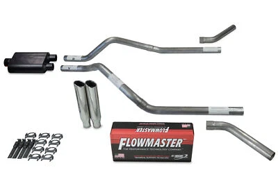 GMC Jimmy 95-99 2.5" Dual Exhaust Kit Flowmaster Super 44 Clamp Tip Corner Foto 1 de 4