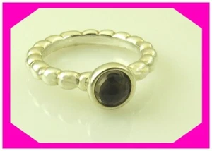 PANDORA TURMALINIERT Sterlingsilber Topas braun CZ Ring Größe 6 neu mit Etikett - Bild 1 von 3