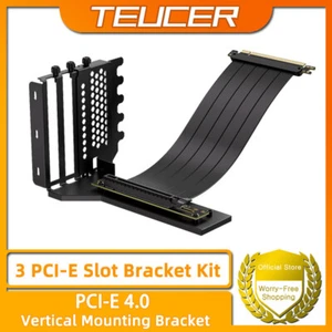 TEUCER L-Z3 GPU Vertical Mounting Bracket Kit, PCIe 4.0 X16 Riser Cable 200mm, G - Afbeelding 1 van 16