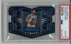 2021 Panini Obsidian Vitreous #3 Stephen Curry Card Warriors PSA 10 POP 2 RARE - Bild 1 von 2