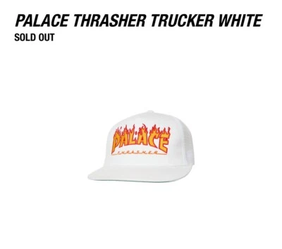 Совершенно новый дворец x трэшер водитель грузовика шляпа - белый - SS24 - крышка - Изображение 1 из 4