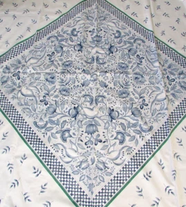 Raro mantel Villeroy & Boch Switch 3 Córdoba hoja azul nuevo sin etiquetas 59" x 141" - Imagen 1 de 7