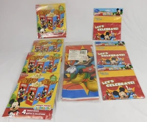 Mickey Mouse Clubhouse Birthday Party Lot Table Cover Snack Box Loot Bags - Picture 1 of 5