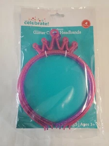 ¡Celebra! Diademas Corona Brillo Favores Fiesta (4 Piezas) ¡NUEVAS! - Imagen 1 de 3