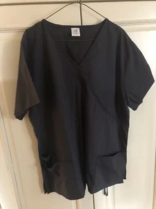 B Scrubs Brand Uniform Scrubs NWT Charcoal 2XL 3 Pockets Side Slits at Waist - Picture 1 of 4