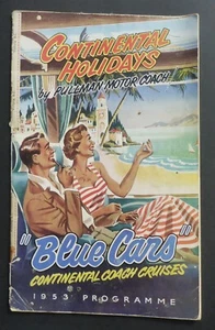 PULLMAN MOTOR COACH 1953 PROGRAMA "BLUE CARS" VACACIONES EUROPEAS CAN. ENVÍO $1,99 - Imagen 1 de 4