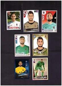 lotto 7 figurine calciatori Panini Donnarumma con rookie 2015/16 nuove edicola - Foto 1 di 2
