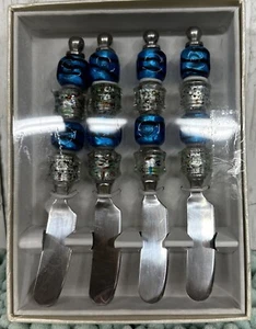 Wild Eye Designs 4 Piece Mini Spreader Canape Set Colorful Beaded Handles - Picture 1 of 7