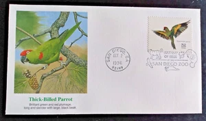 THICK-BILLED PARROT ENDANGERED SPECIES 1996 FLEETWOOD CACHET FDC VF UNADDR - Picture 1 of 1