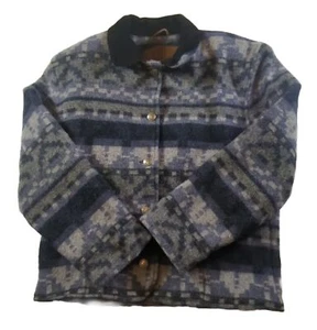 Chaqueta Woolrich DE COLECCIÓN Para Mujer Med Azteca Suroeste Pesada 85% Lana Hecha en EE. UU. - Imagen 1 de 11