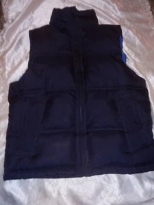 GAP KIDS SIZE LARGE 10 DARK BLUE PUFFY VEST WINTER SKI ZIPPERED - Picture 1 of 7