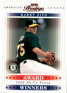2003 Playoff Prestige Barry Zito CY 1229/2002 Award Winners #1