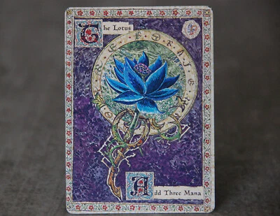The Lotus, Medival Manuscript,  MTG Satirical Fan Art Altered Art, Not Real Card - Image 1 of 4